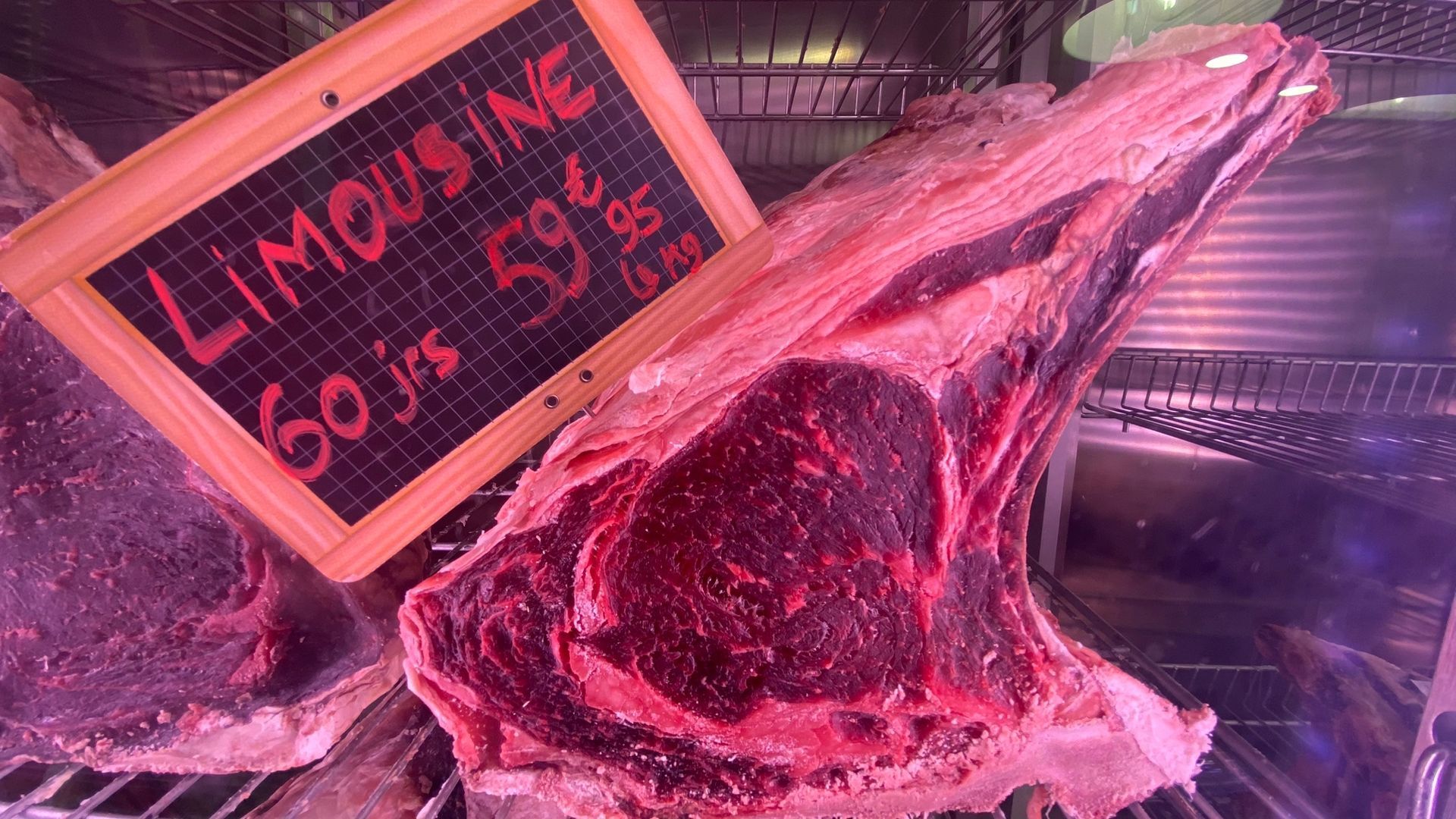 Pièce de viande limousine affinée pendant 60 jours