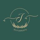Logotipo verde con la letra "J" dentro de un c&iacute;rculo, con un dise&ntilde;o floral y la palabra "Restaurante".