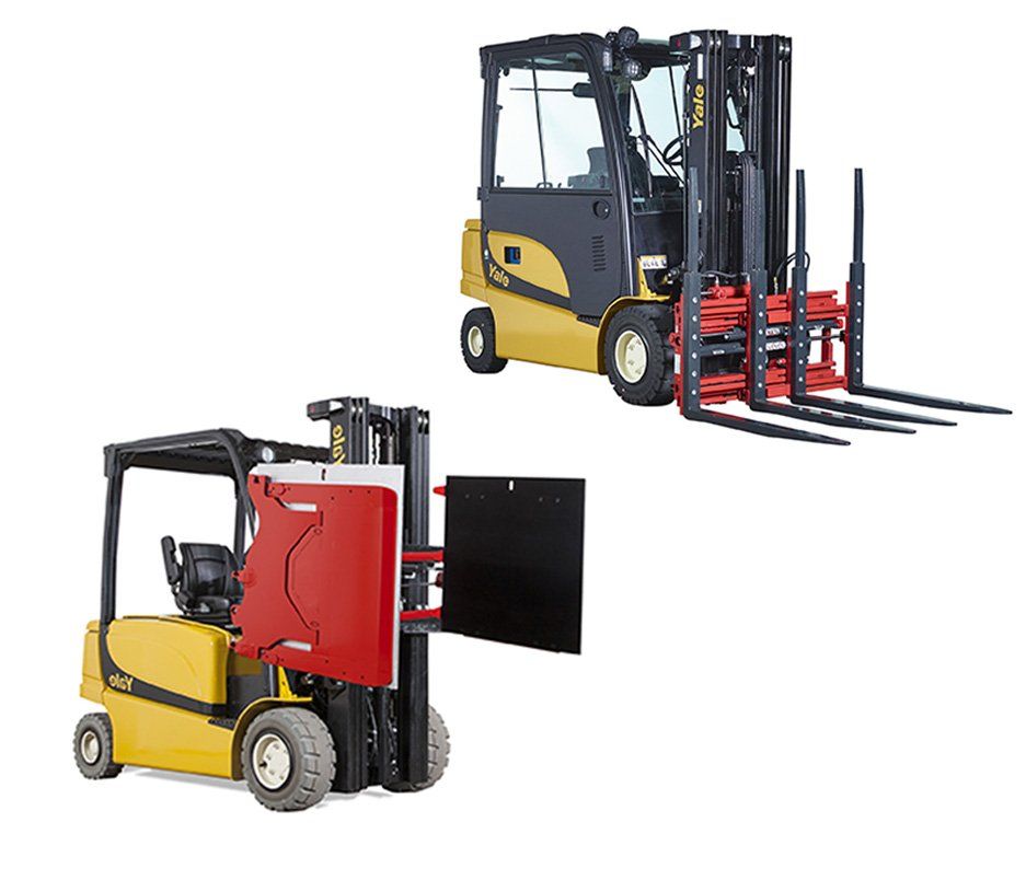 Deux machines de manutention avec leurs accessoires