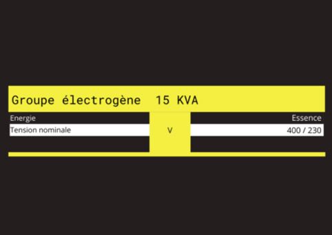 Caractéristiques techniques de groupe électrogène 15 KVA