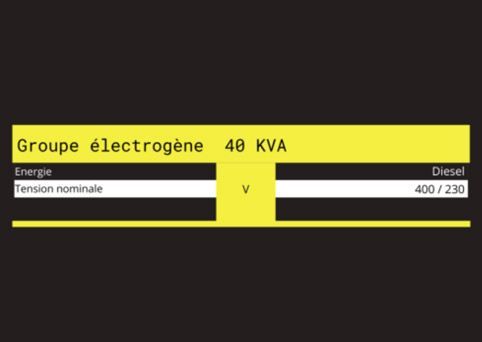Caractéristiques techniques de groupe électrogène 40 KVA