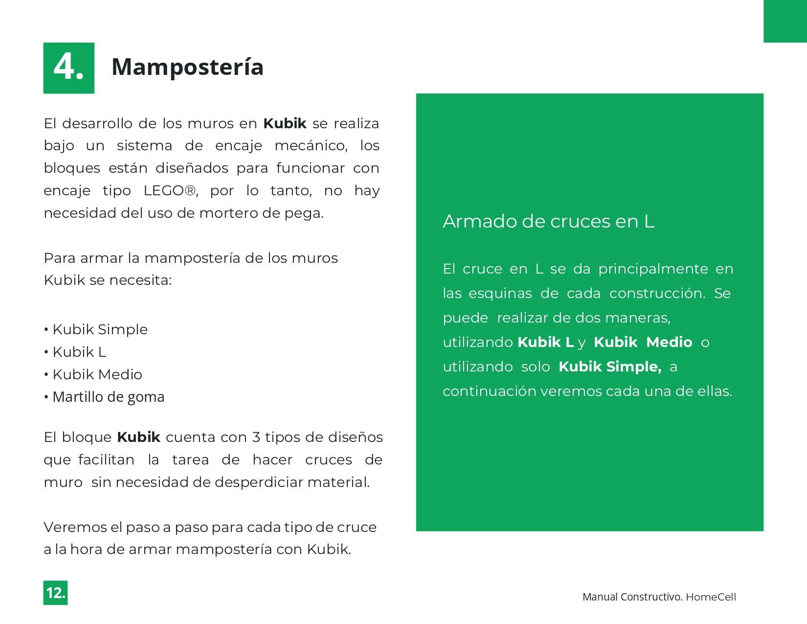 Una página de un libro que dice mampostería.