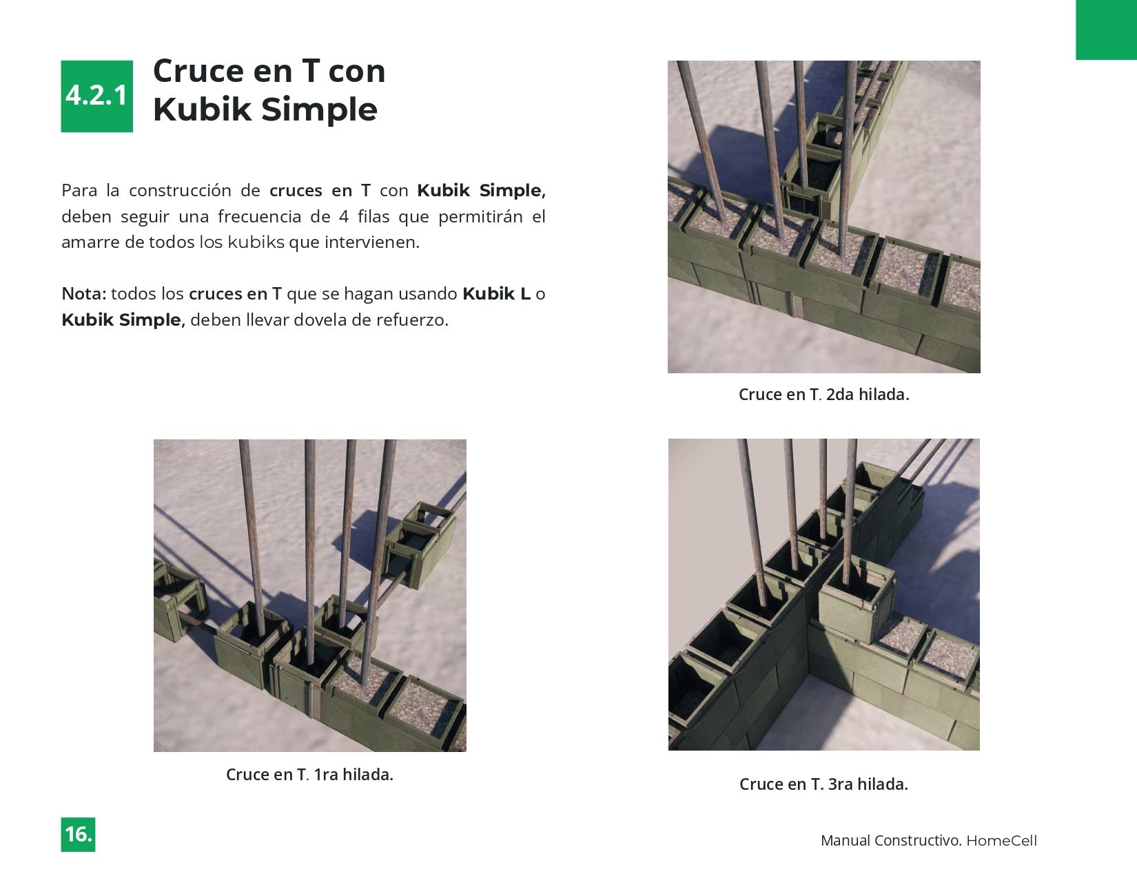 Una página de un libro titulado cruce en t con kubik simple.