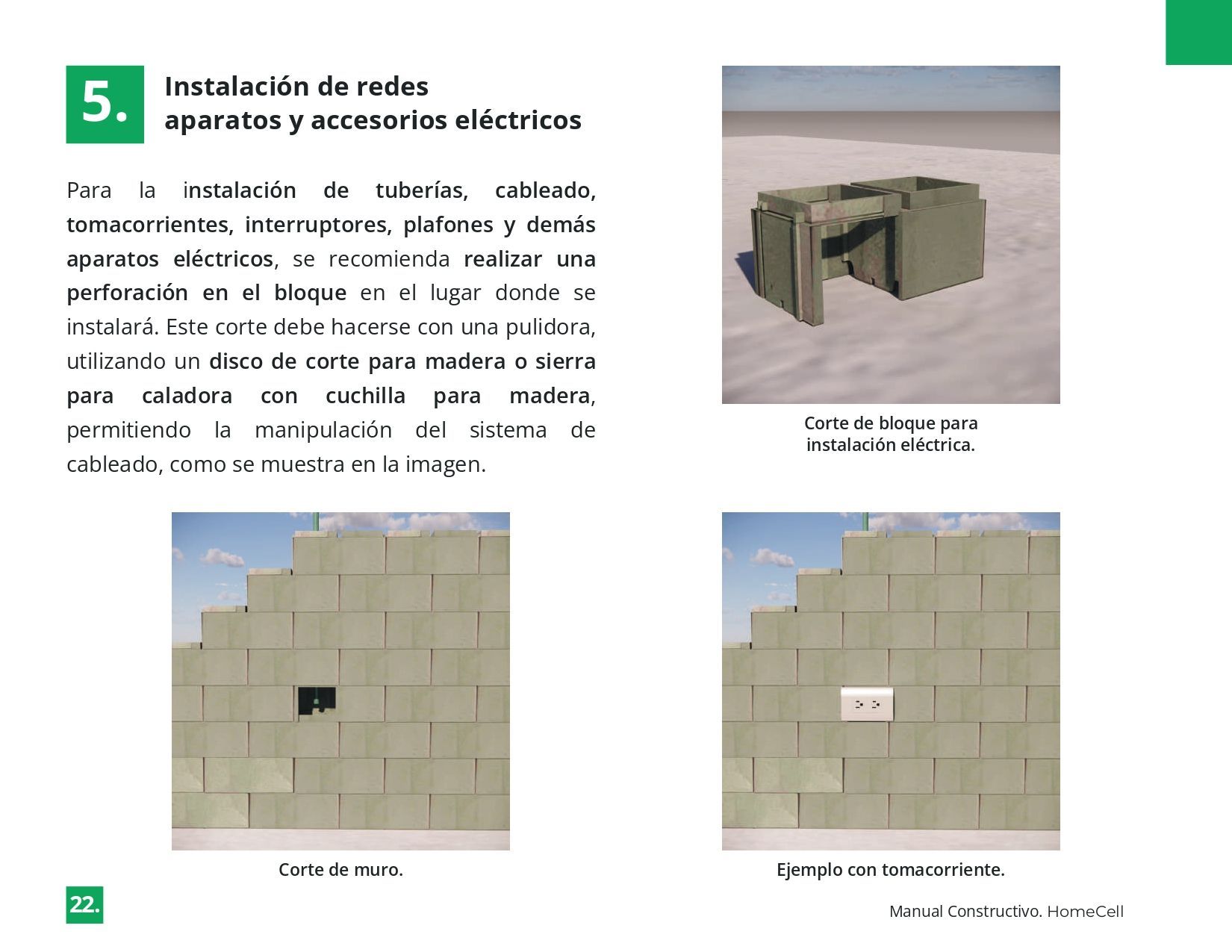 A book is open to a page that says ' instalacion de redes aparatos y accesorios electricos ' on it