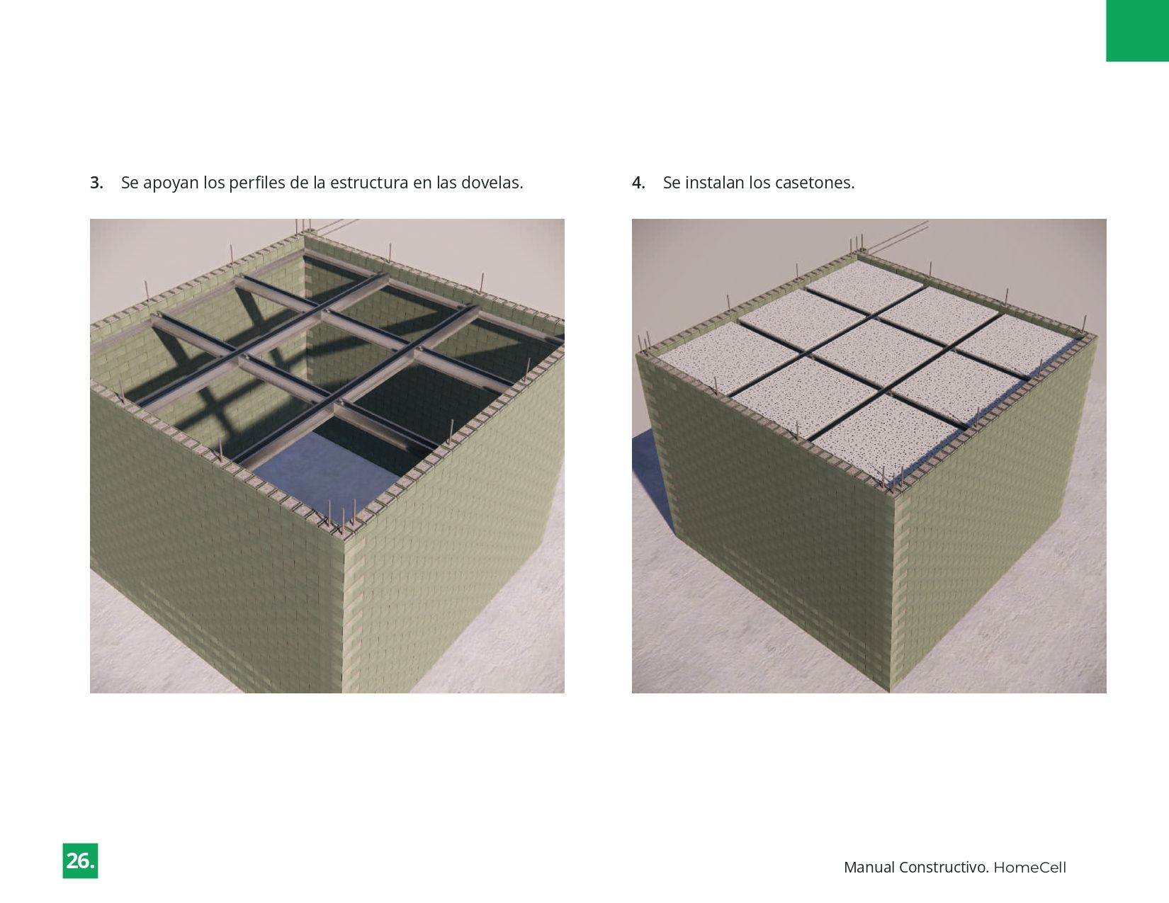 Un dibujo de un edificio con techo y cielorraso.