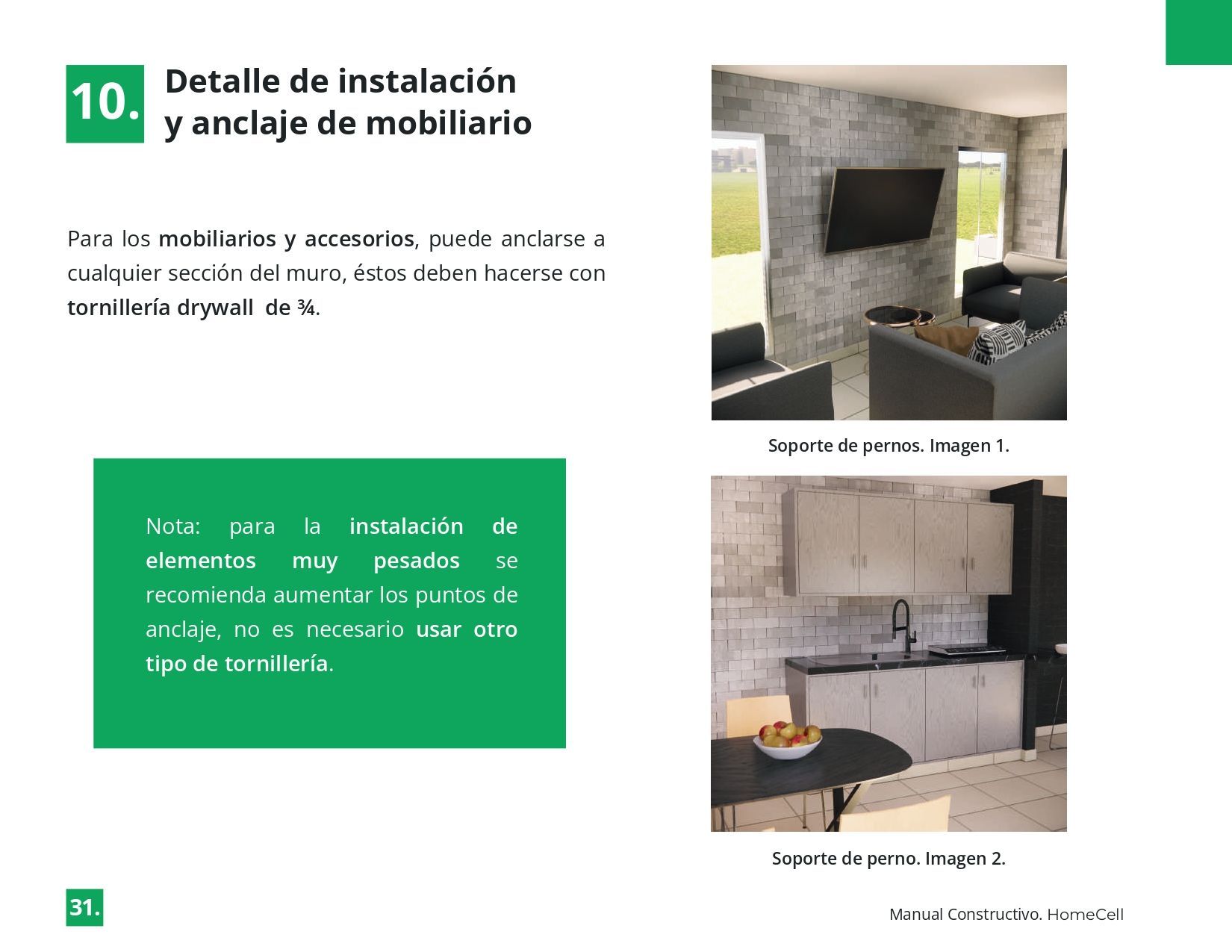 Una imagen de una cocina con un televisor montado en la pared.