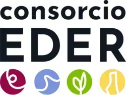 El logotipo del consorcio Eder se muestra sobre un fondo azul.