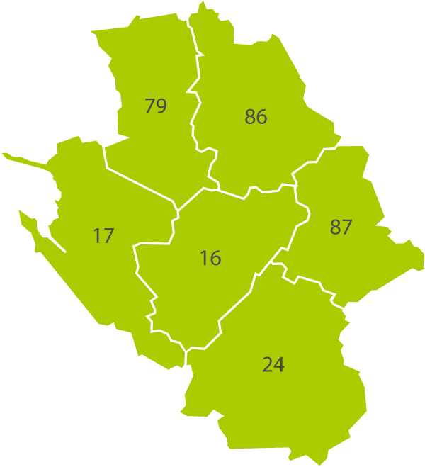 Départements de Loire et d'Aquitaine