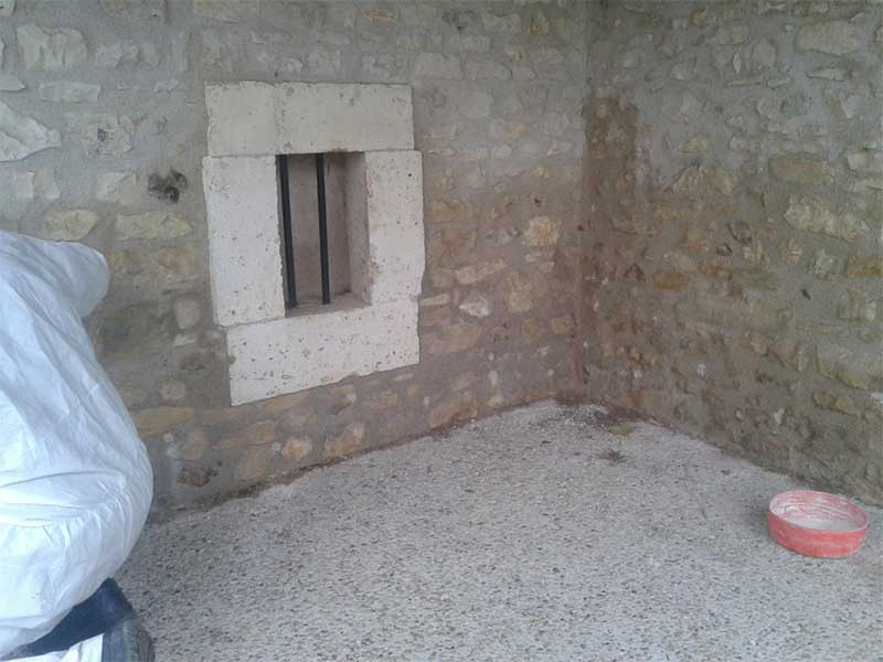 Intervention pour le traitement des remontées capillaires à l'intérieur d'une maison