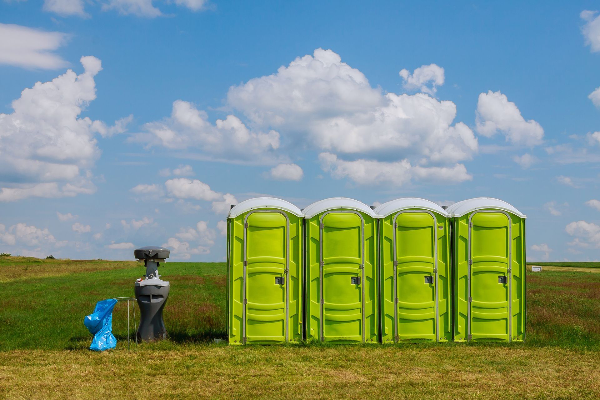 Toilettes mobiles vertes
