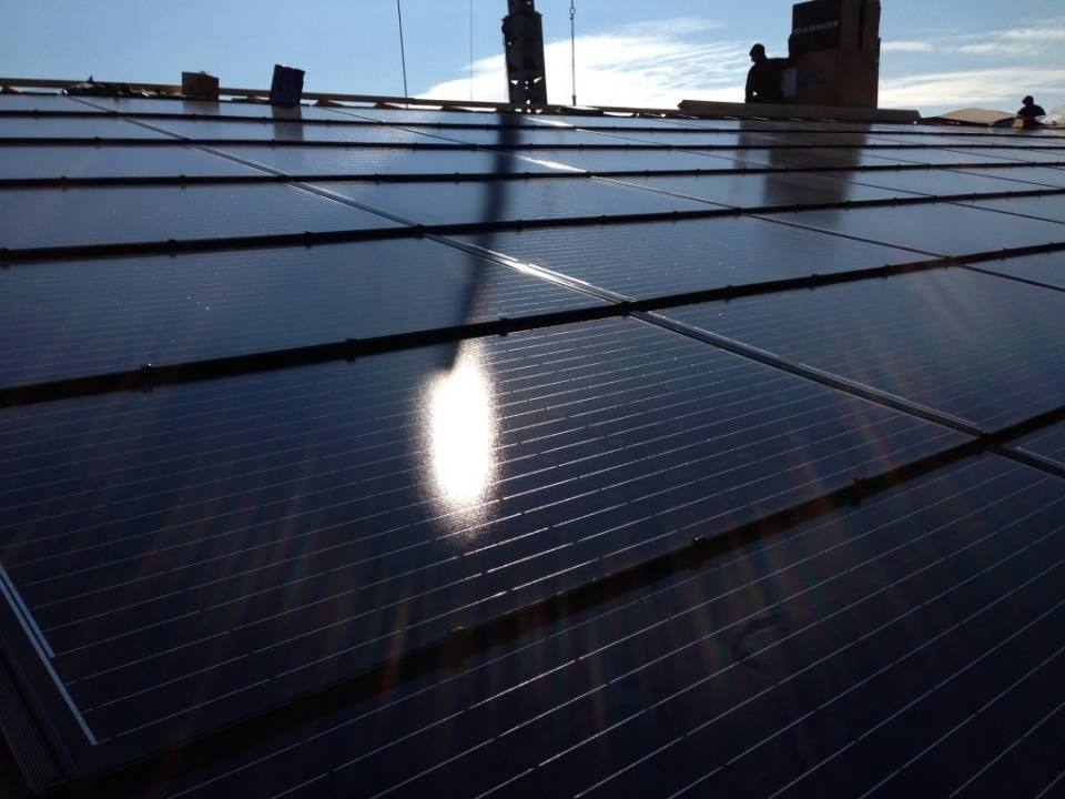 panneau pv sur un toit