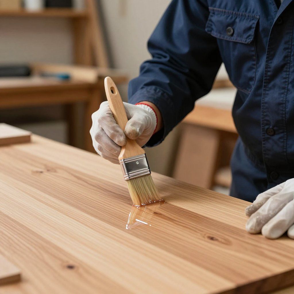 Aplicaciçpn lacado puertas león