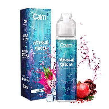 Abyssal Quest 50ml CBD Calm+ - Fuu
Eliquide Calm+ Jus de grenade - Fruit du dragon - Frais - 50ml - 50/50 PG/VG - CBD Isolate 250mg