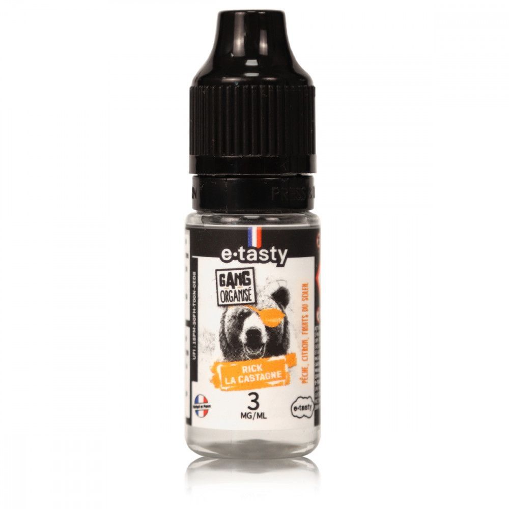 RICK LA CASTAGNE - GANG ORGANISE - E.TASTY
Pêche - Citron - Fruits du soleil - Fraîcheur légère 10ML