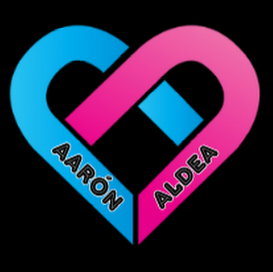 Un corazón con los nombres Aaron y Aldea.