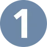 Die Nummer 1 Die Nummer 1 auf einem blauen Kreis