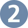 Die Nummer 2 Die Nummer 2 auf einem blauen Kreis