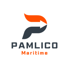 Pamlico Maritime logo in white, with the word "Pamlico" above "Maritime." A copyright symbol appears on the upper right corner.
