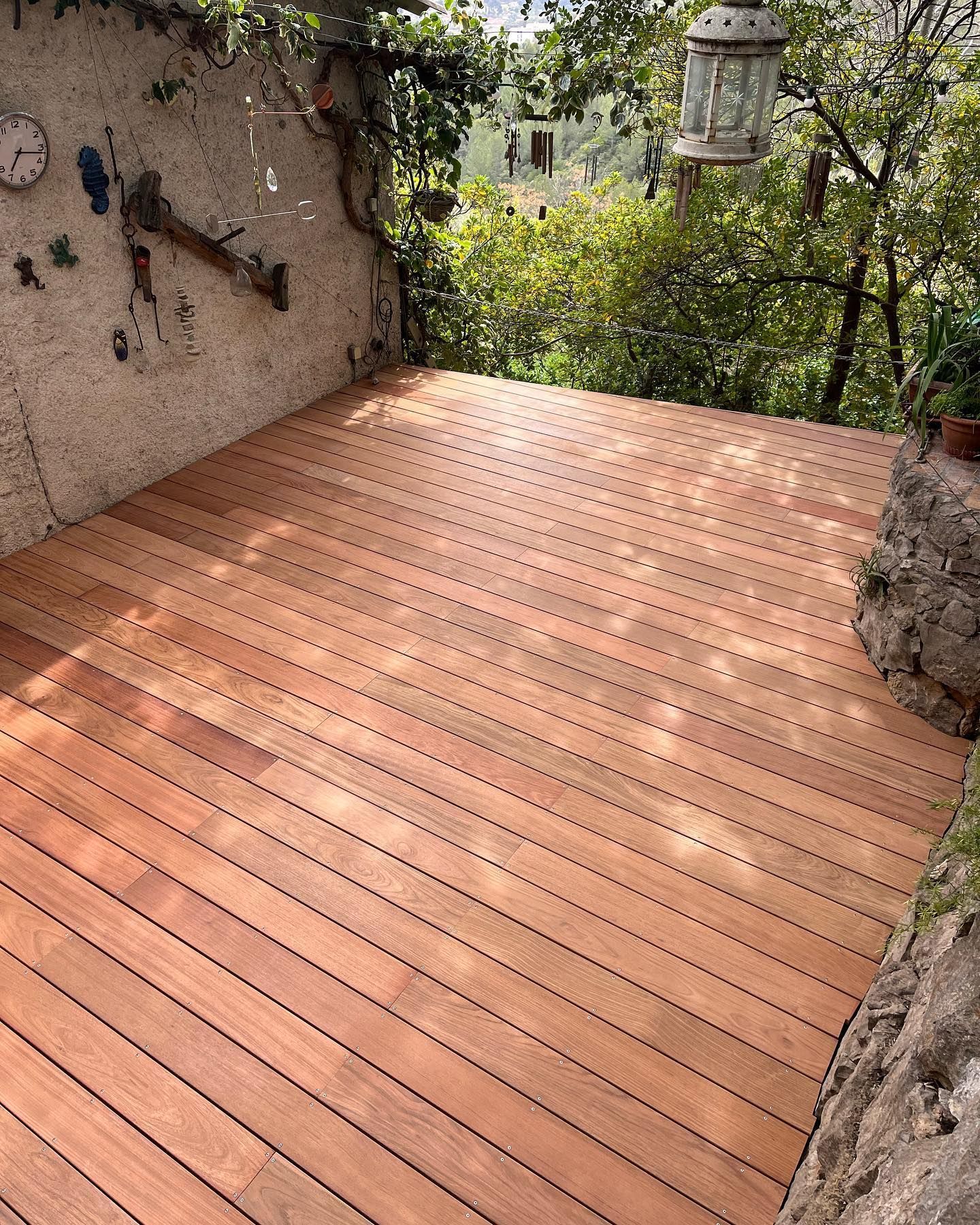 Pose de terrasse en bois finie