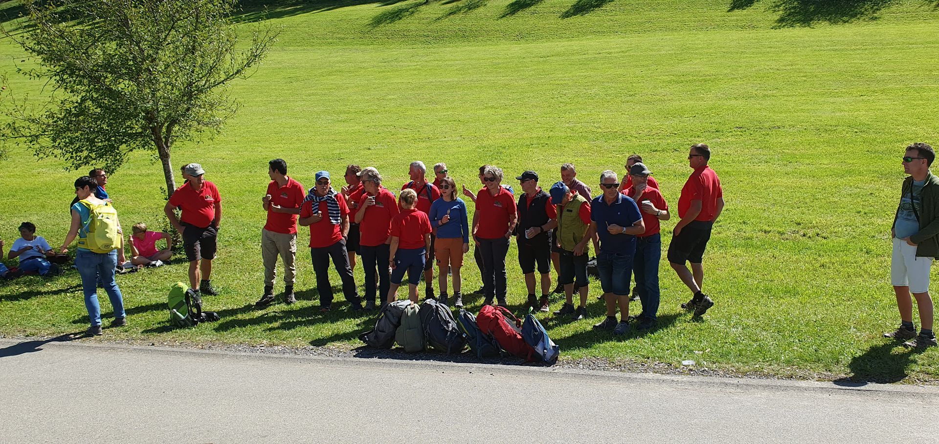 Person using a knife and fork to cut dessert on a white plate; a bowl of bread, flowers.