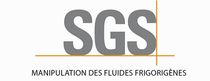 Logo SGS - manipulation des fluides frigorigènes