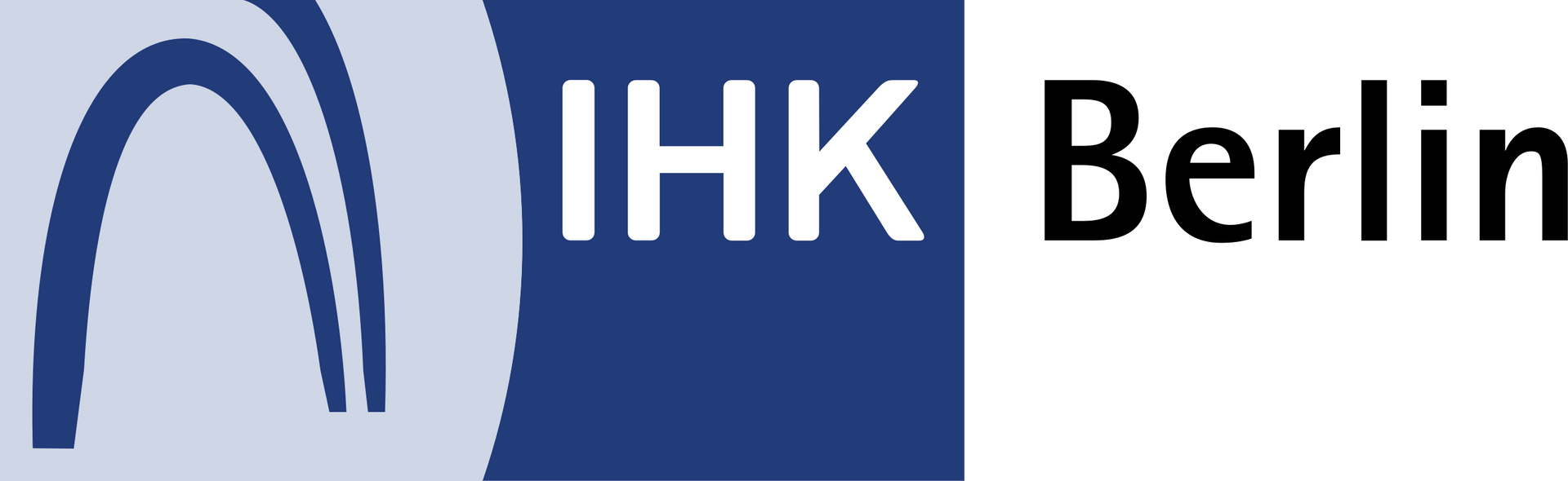 Ein schwarz-weißes Logo für die IHK Berlin