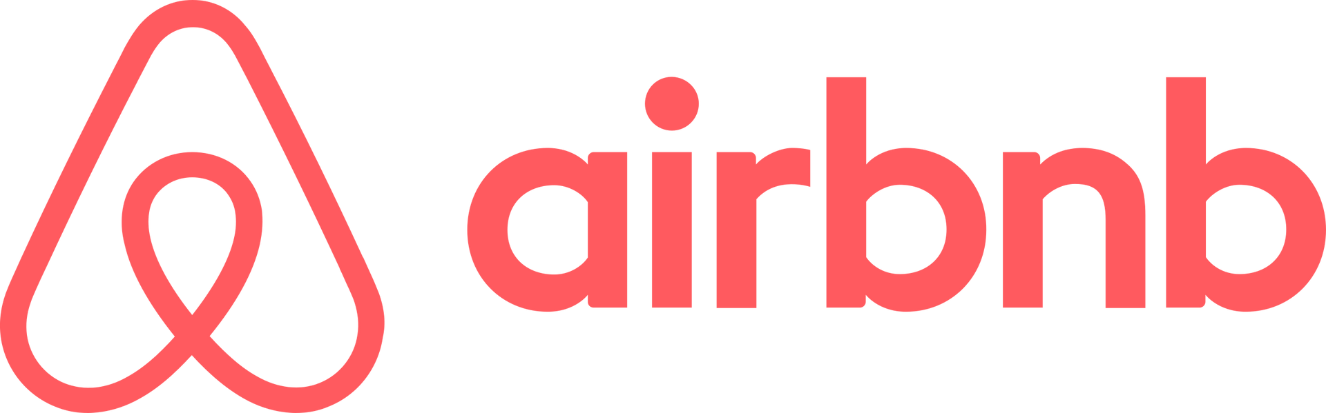 The airbnb logo is red and white on a white background.