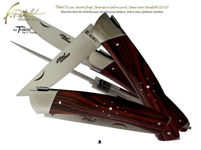 Couteau manche violet