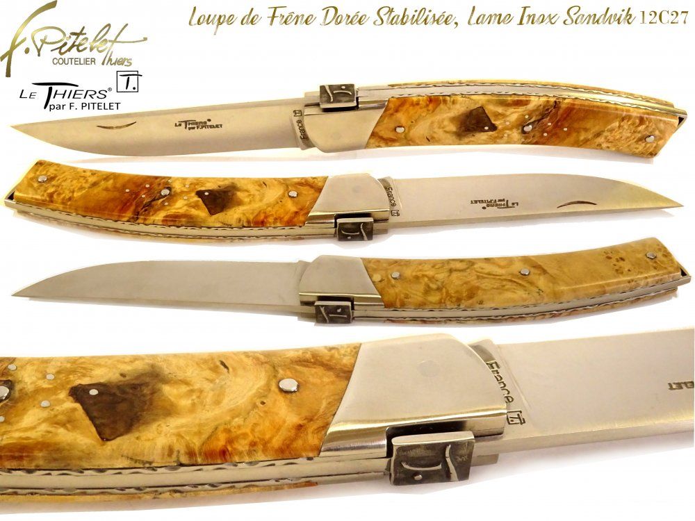 Couteaux de poche Le Thiers réalisés par Franck Pitelet