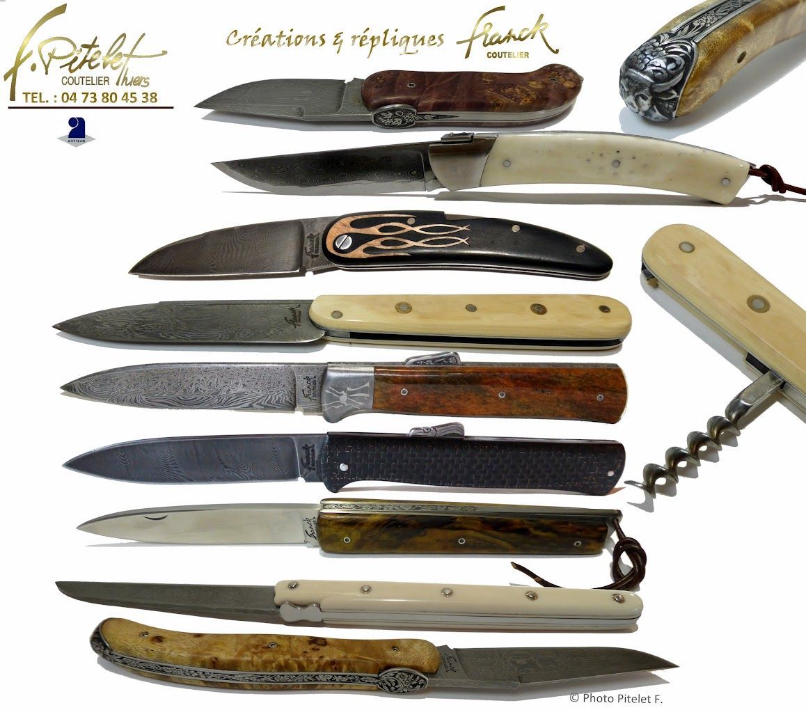 Créations et répliques de couteaux par Franck Pitelet