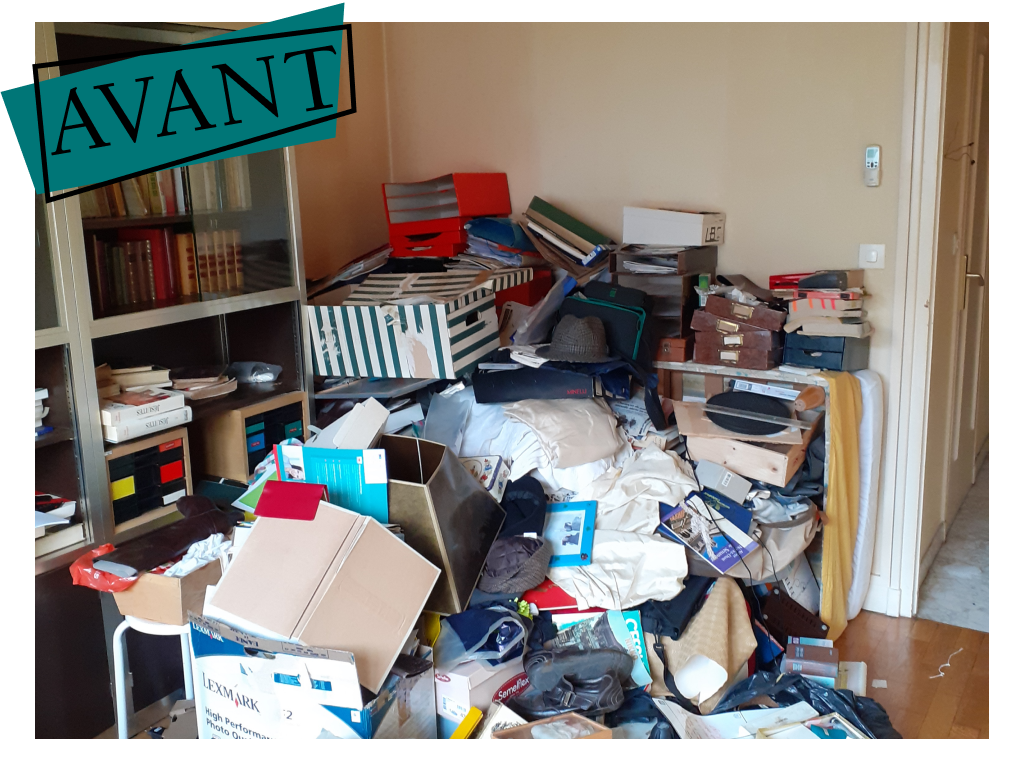 Avant le débarras d'un appartement à Lyon