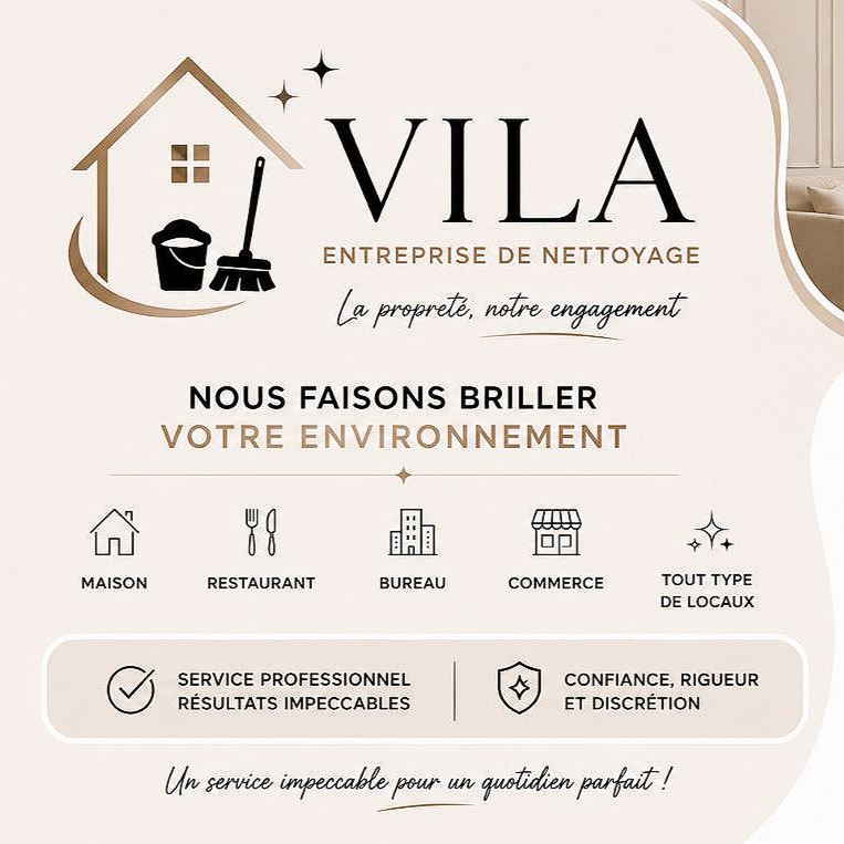 Une affiche présentant les prestations de l'entreprise