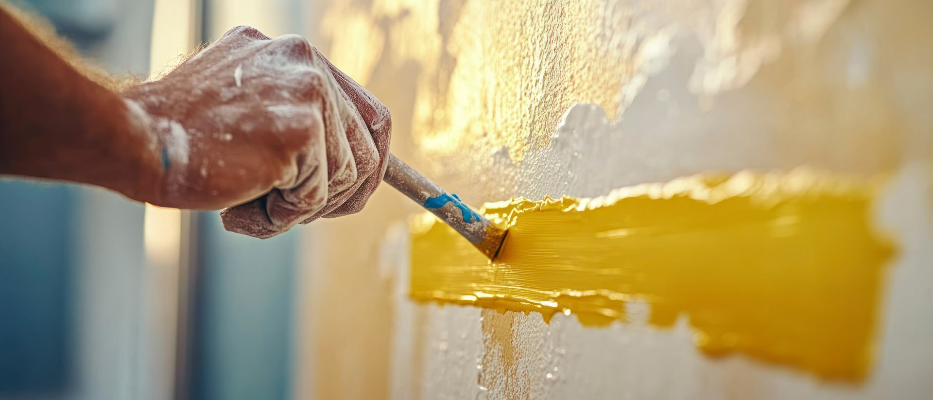 De la peinture jaune.