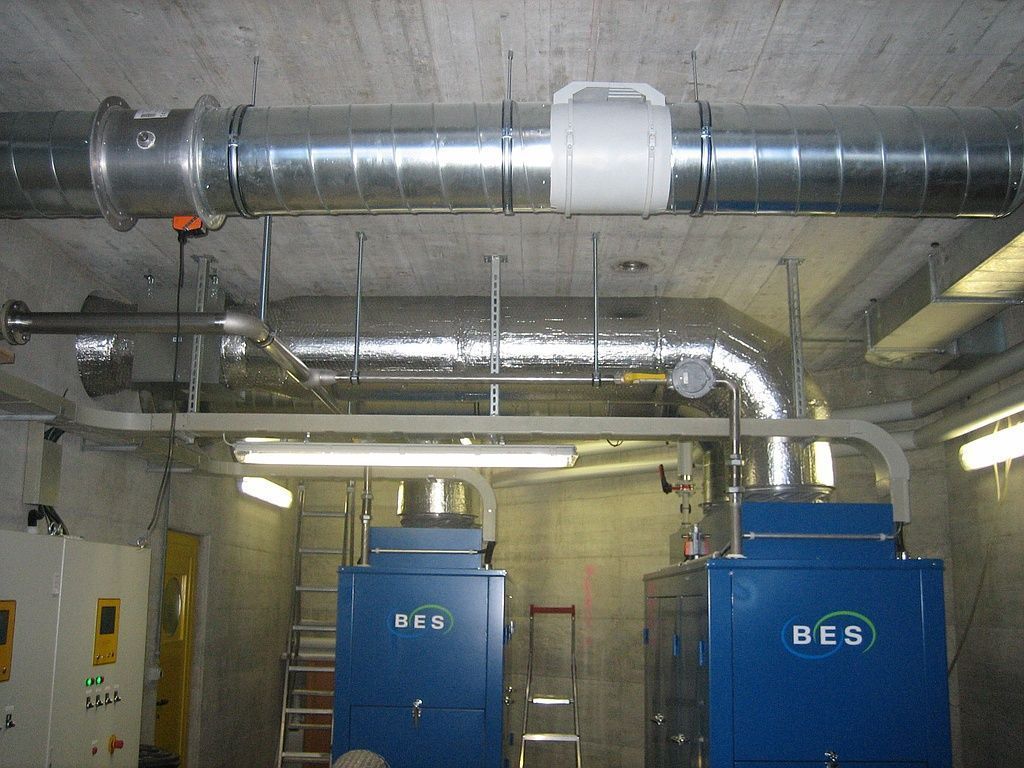 Besse et Vial Sàrl - Raccordements ventilation totem - Step de Bagnes