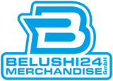 Ein blau-weißes Logo für belushi24-Artikel