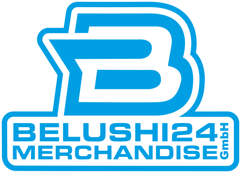 Ein blau-weißes Logo für belushi24-Artikel