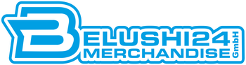 Ein blau-weißes Logo für belush24-Artikel