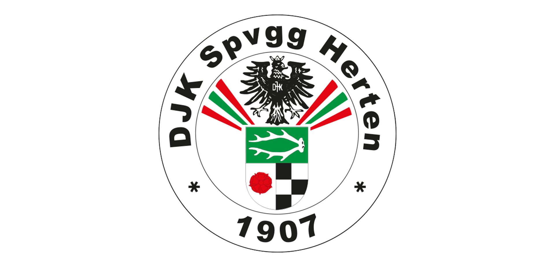 Ein Logo für eine Firma namens DJK SpVGG Herten 1907