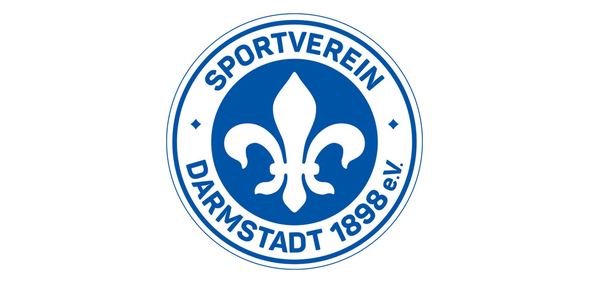 A blue and white logo for sportverein darmstadt 1898