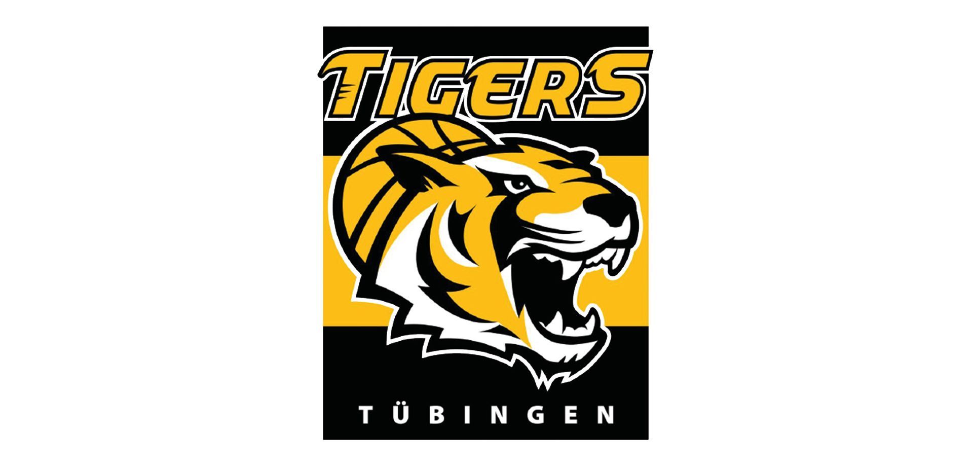 Das Logo des Basketballteams der Tigers zeigt einen Tiger mit offenem Maul.