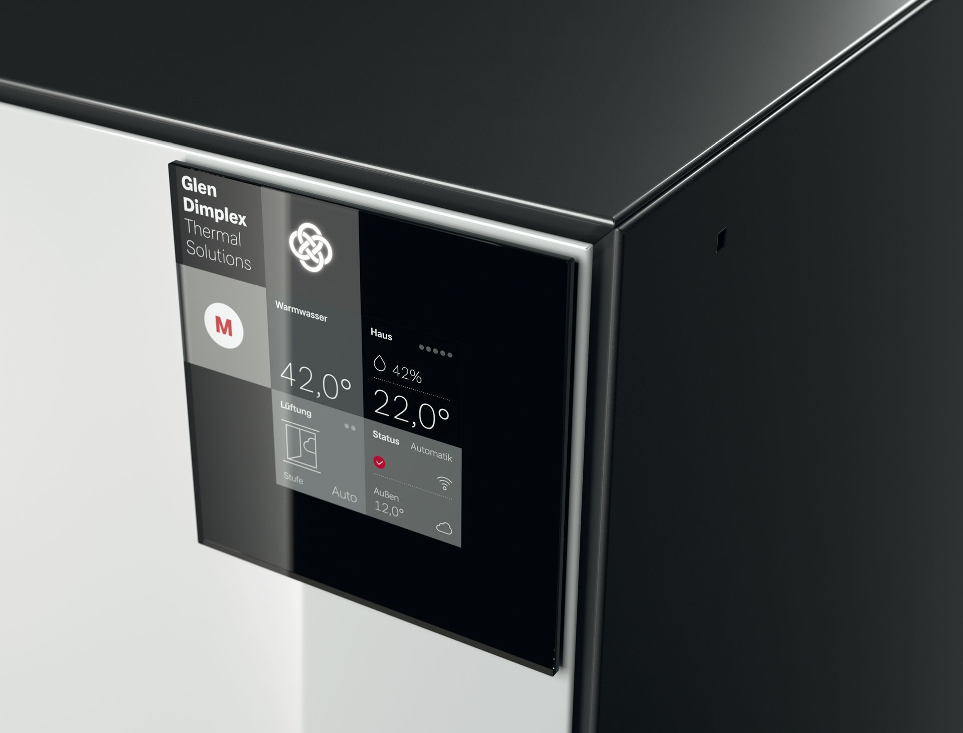 Zoom sur l'écran d'une pompe à chaleur