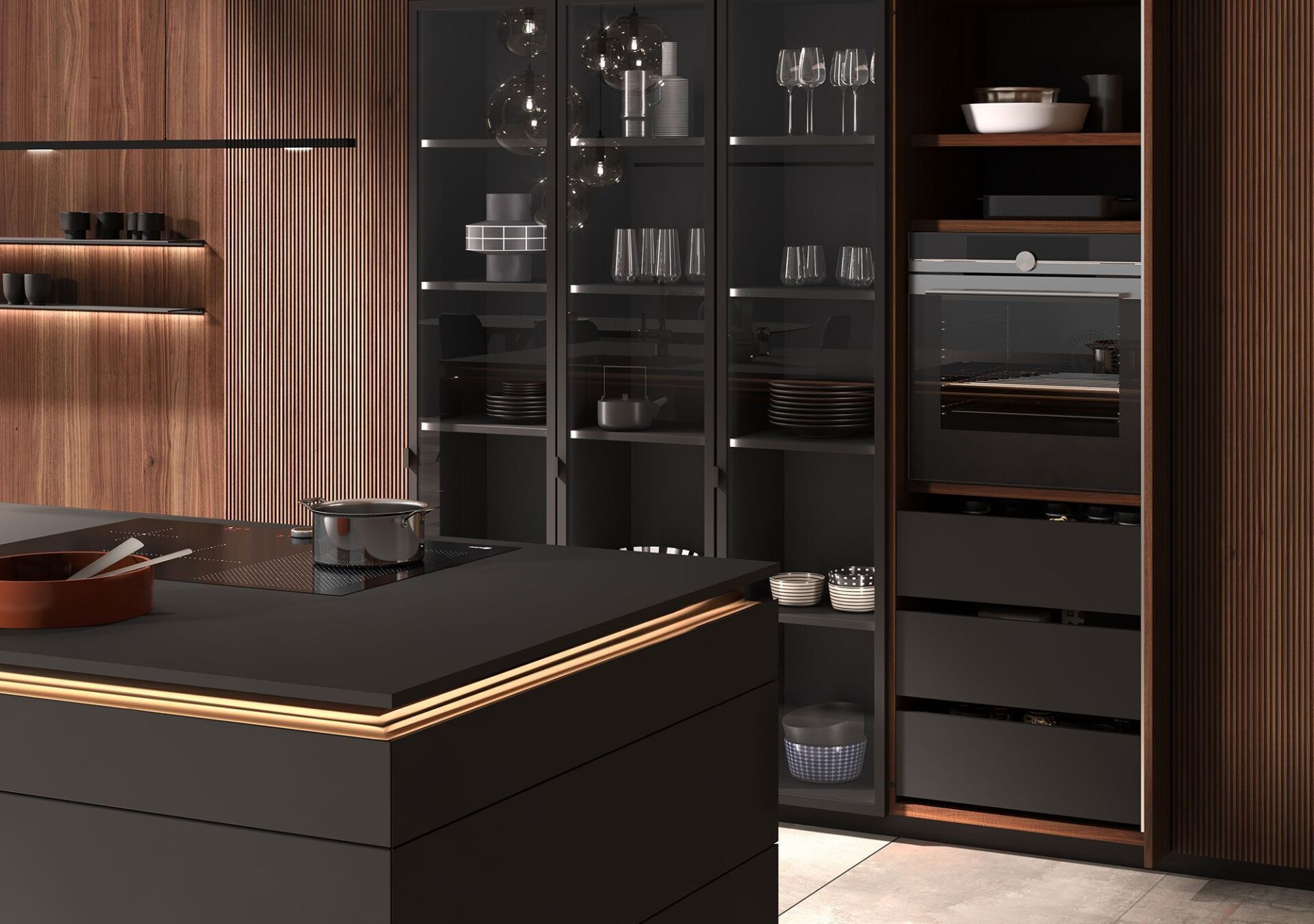 Leicht Küche dunkel