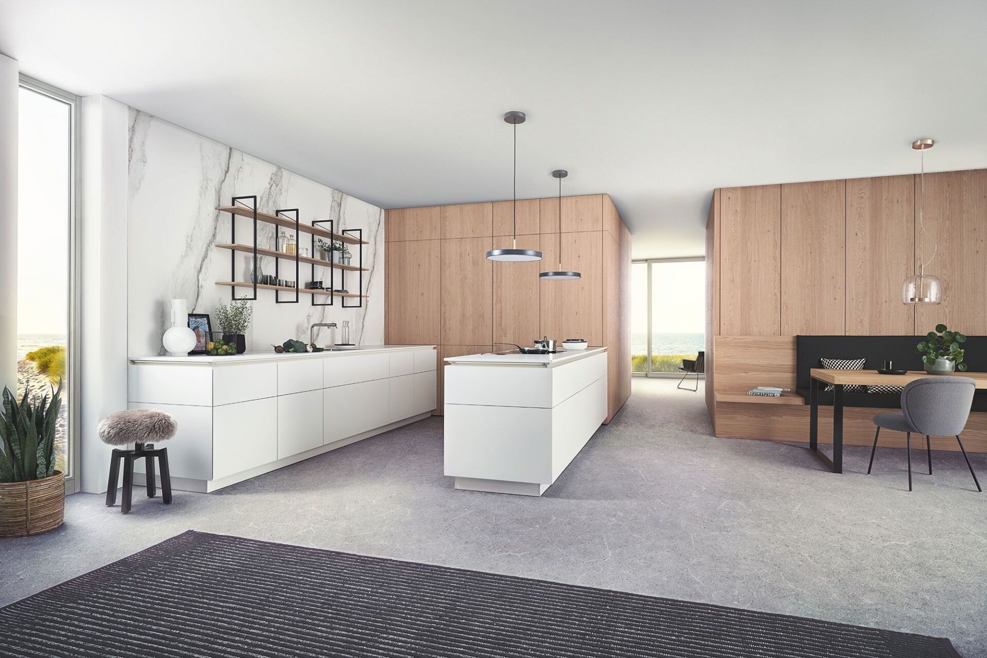 Leicht Küche hell Holz