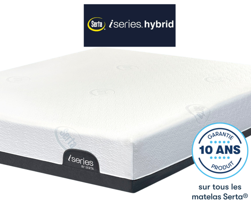 Matelas Serta Iseries hybrid garanti 10 ans.