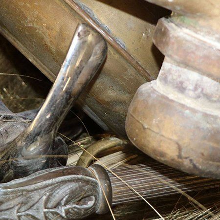 Laiton, radiateur en laiton-cuivre, en morceaux détachés