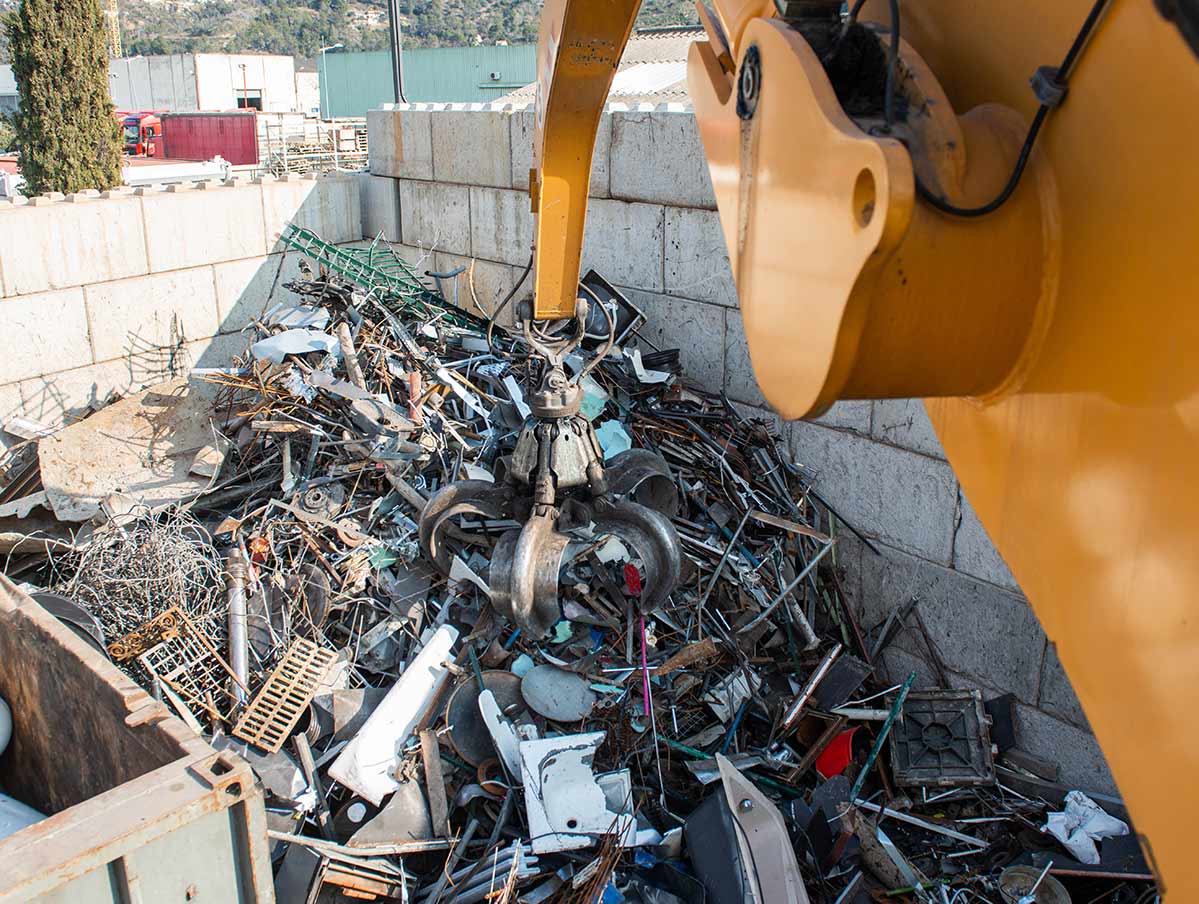 Déchets divers en fonte