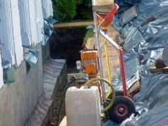 Herstellung einer Horizontalsperre(n) im Injektagesystem mit 2K.-Harzen und 2K.-Hydrogelen.