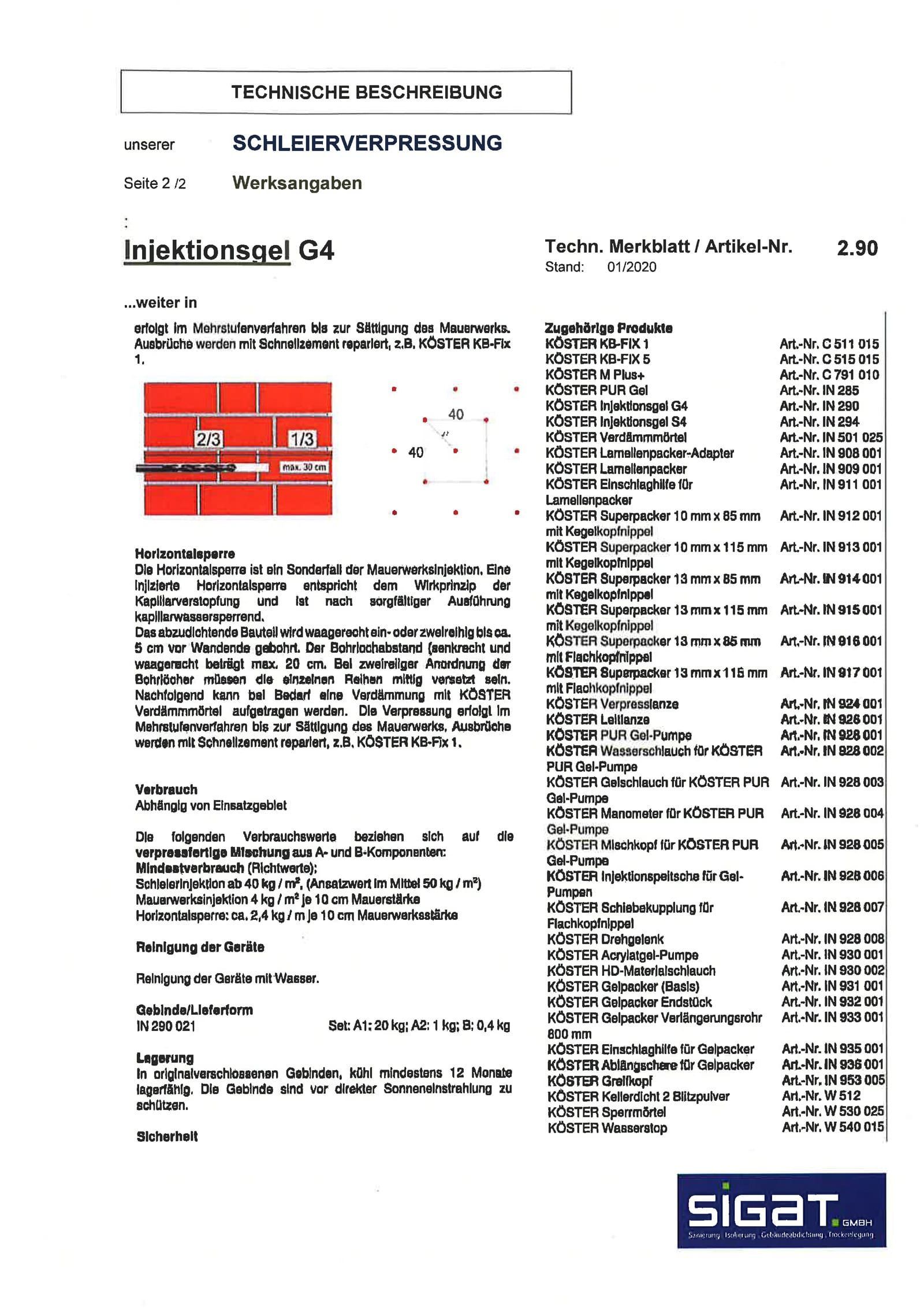 Technische Beschreibung der Schleierverpressung