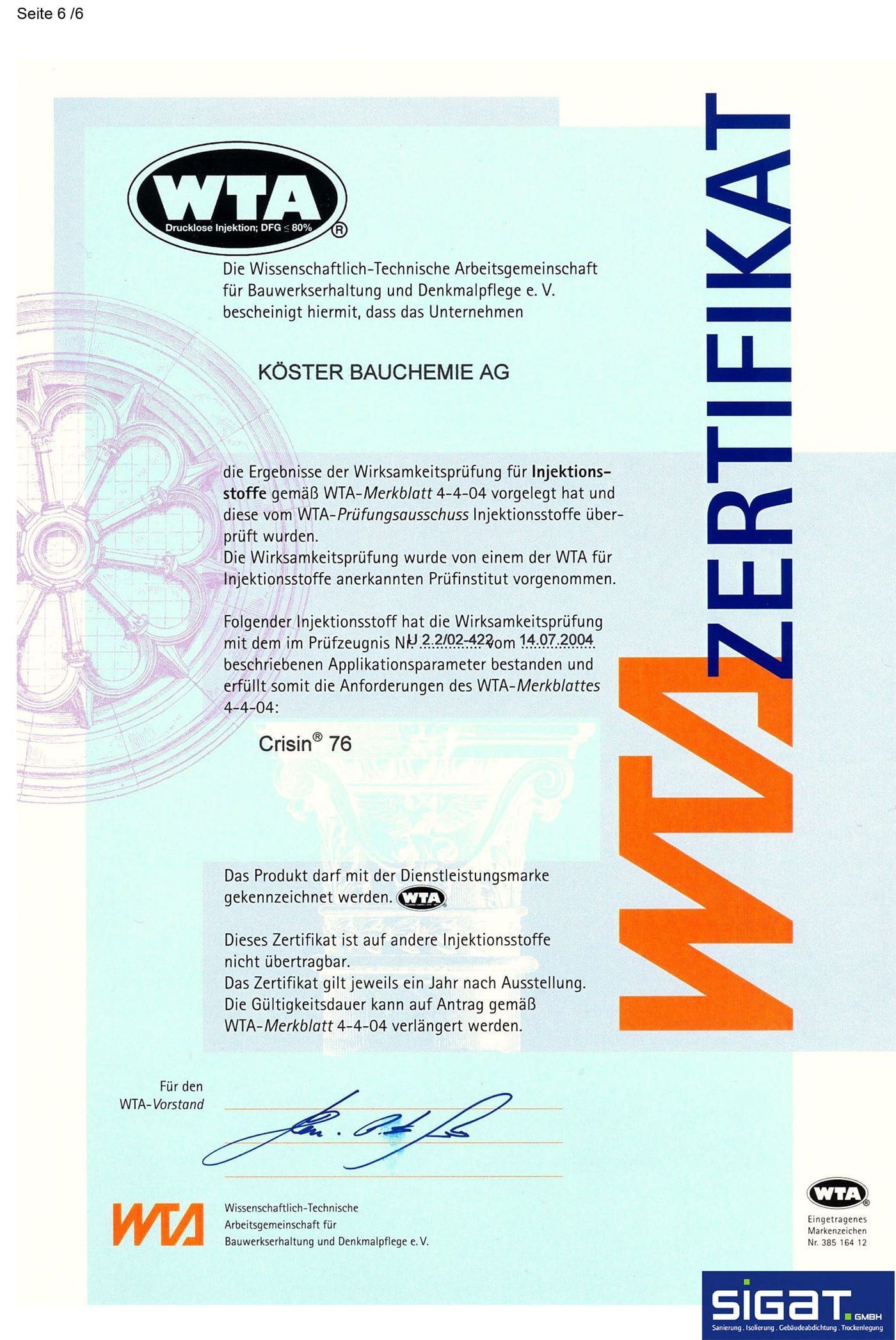 Anordnung der Horizontal-/ Vertikalsperren