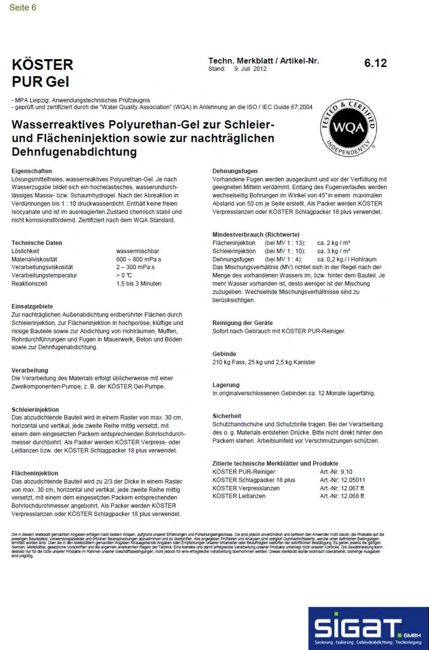 Technische Beschreibung der Schleierverpressung